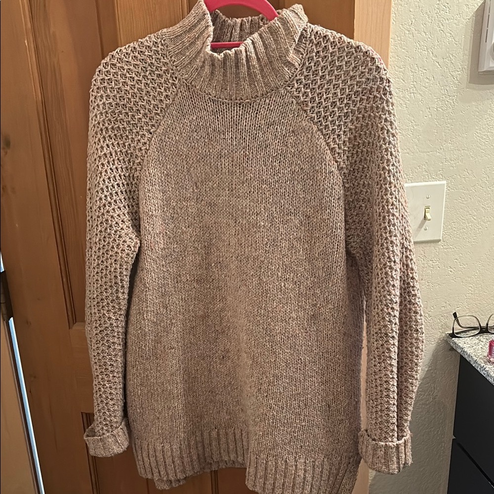 Prana Cowl Neck Sweater with Textured Knit